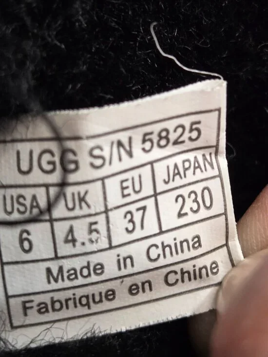 UGG Australia Triana Seaweed Boots Womens Size 6 Black Leather Shearling - Picture 11 of 11